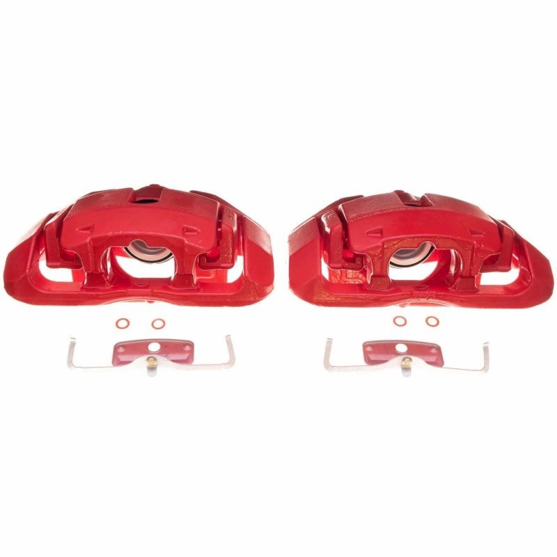 Power Stop 08-10 BMW 535i Front Red Calipers w/Brackets – Pair