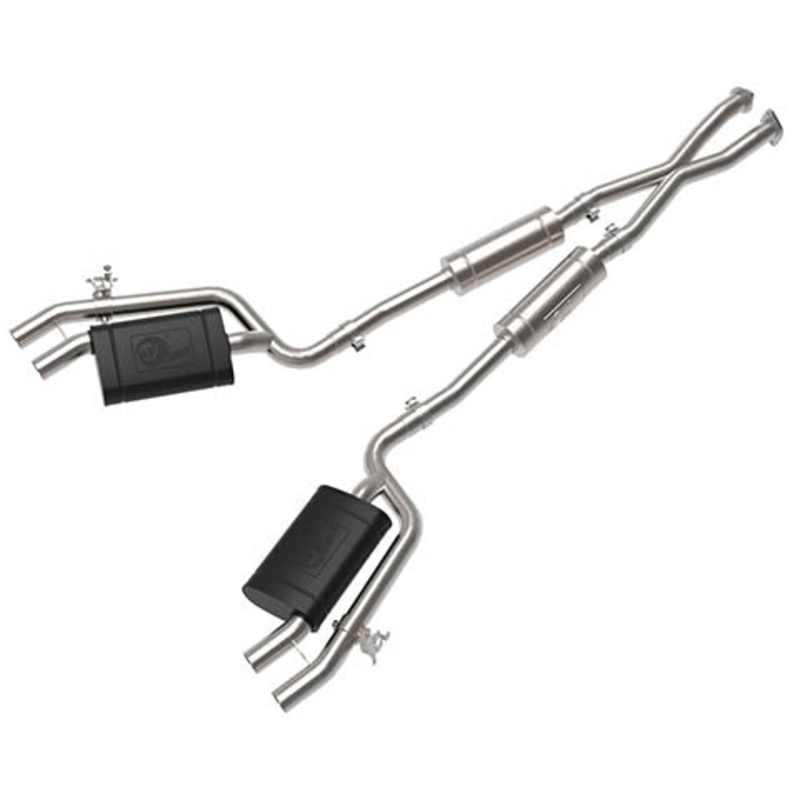 aFe Power Gemini Stainless Steel Cat-Back Exhaust System w/ Cut-Out | 2018-2022 Kia Stinger GT 3.3T (49-37025)
