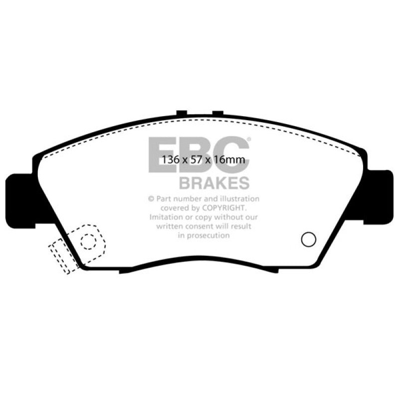 EBC 12 Acura ILX 1.5 Hybrid Greenstuff Front Brake Pads