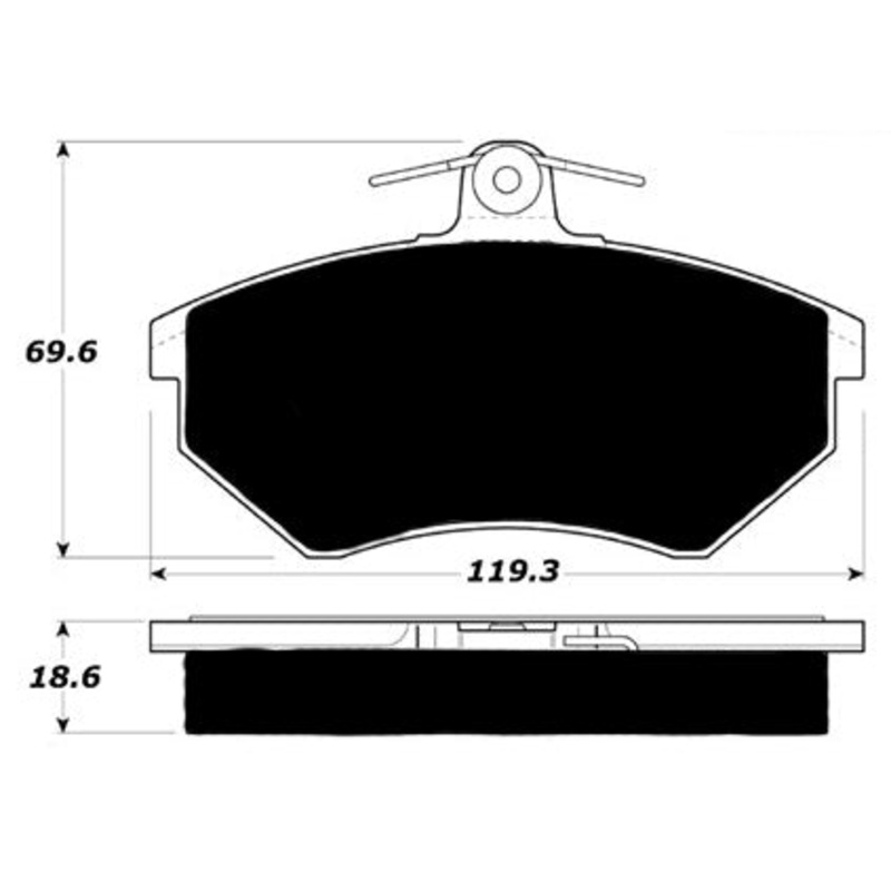 Porterfield Brake Pads for 1987 AUDI 5000
