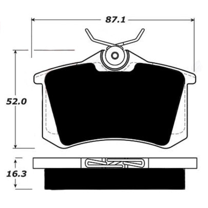 Porterfield Brake Pads for 2015 VOLKSWAGEN BEETLE R-Line w/TWR Rear Calipers w/o Sensor