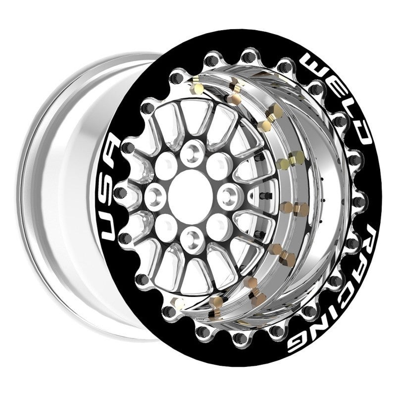 Weld Tuner Import 15×7 / 4x100mm BP / 5in. BS Black CTR Black Single Beadlock MT