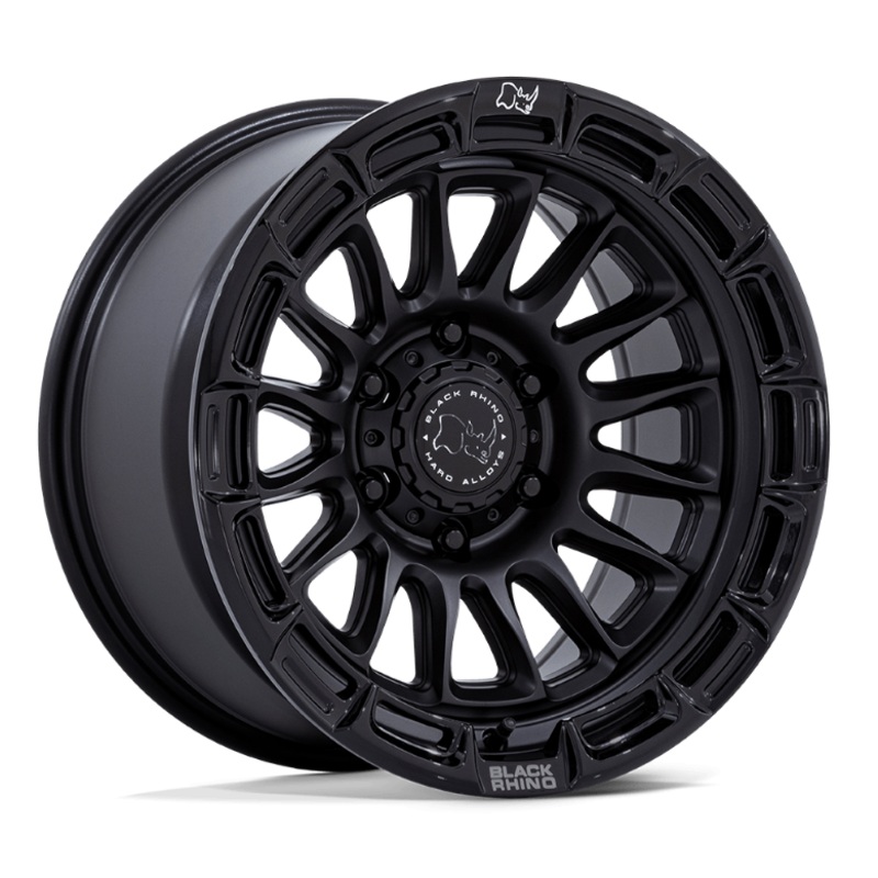 17×9.0 Black Rhino Rival BR025 Matte Black w/ Gloss Black Lip