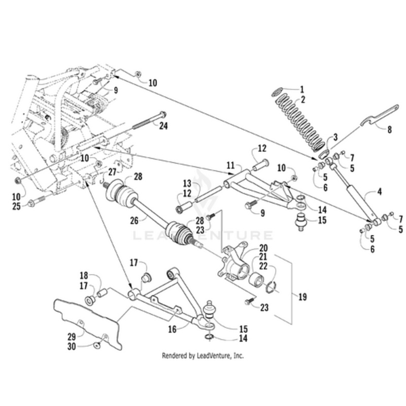 A-Arm – Lower Left Black (Inc. 14-15 And 17-18) by Arctic Cat