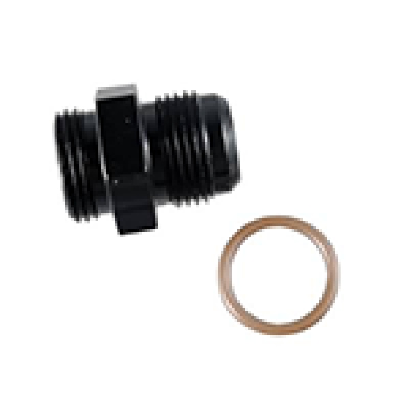 Fragola -3AN x 3/8 – 24 (3) Radius Fitting – Black