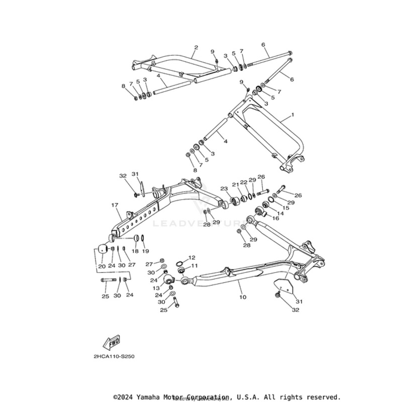 Rear Lower Arm Complete 1 by Yamaha
