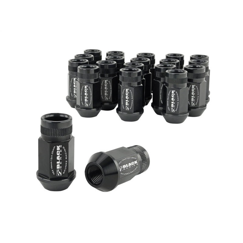 Skunk2 12×1.25 Forged Lug Nut – Black (Set of 20)