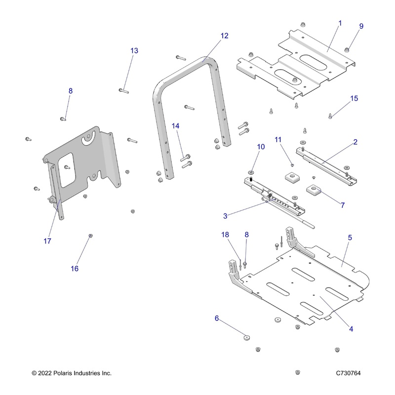 Weld-Seat Back Support Tr,Blk by Polaris