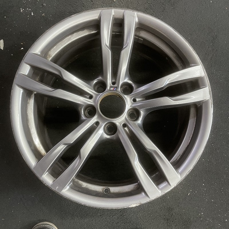 18″ BMW 320i 14 18×8 5 spoke double spoke ferric gray Original OEM Wheel Rim