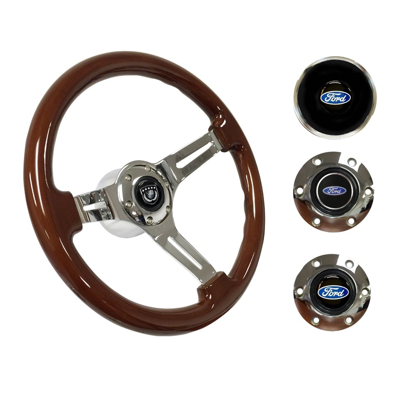 1967-69 Ford Galaxie Steering Wheel Kit | Mahogany Wood | ST3011
