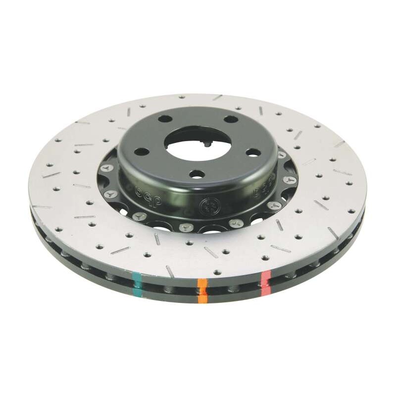 DBA 02-10 WRX / 13+ FR-S / 13+ BRZ Premium Front Drilled & Slotted 5000 Series Rotor w/ Black Hat