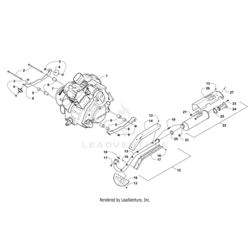 Heat Shield – Muffler (Inc. 27) by Arctic Cat