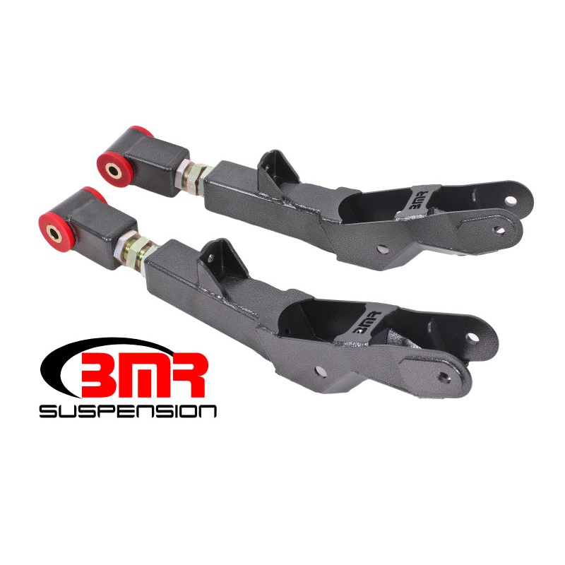 BMR 10-15 5th Gen Camaro Rear Lower Control Arms On-Car Adj. (Polyurethane) – Black Hammertone