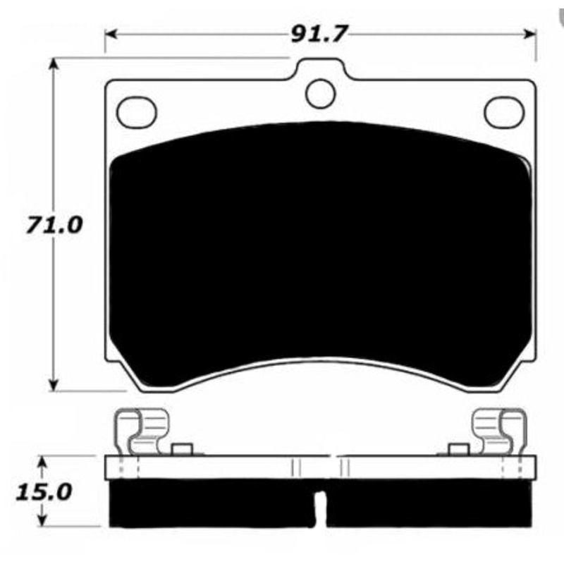 Porterfield Brake Pads for 1993 MERCURY TRACER SOHC 1.9L