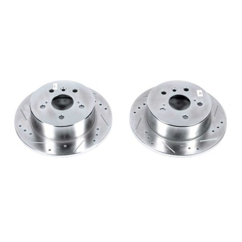 Power Stop Rear Evolution Drilled & Slotted Rotors Pair Lexus ES300h 2013-2018 / ES350 2013-2018 / Toyota Avalon 2013-2018 / Camry 2012-2017 | JBR1576XPR