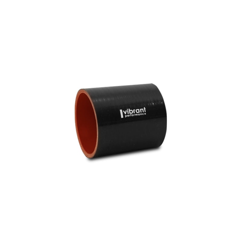 Vibrant 4 Ply Reinforced Silicone Straight Hose Coupling – 3.5in I.D. x 3in long (BLACK)