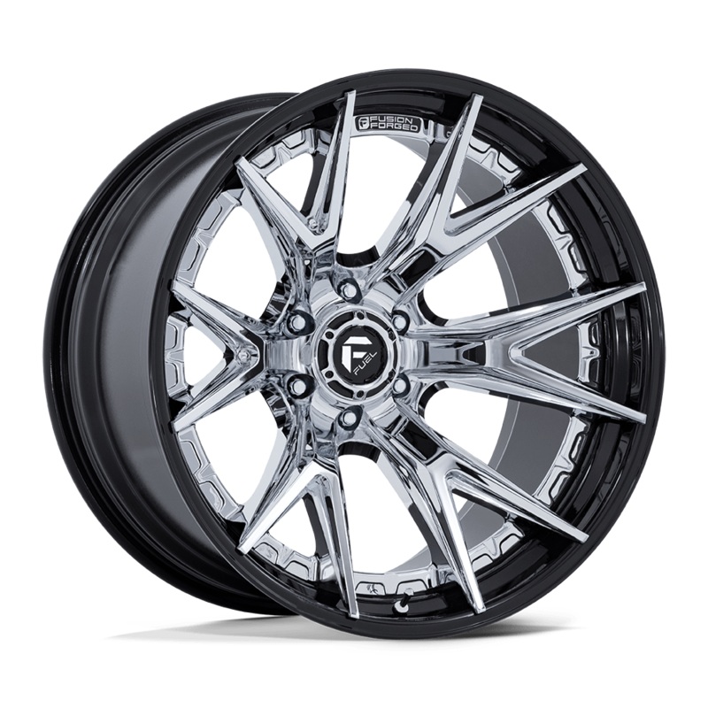 Fuel Wheels FC402 Catalyst 22″ 6×139.7 Chrome With Gloss Black Lip