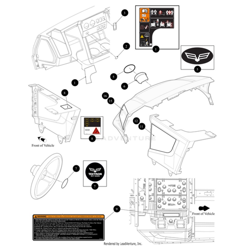 Cowl Side Decal Prowler Ev Black Right by Arctic Cat