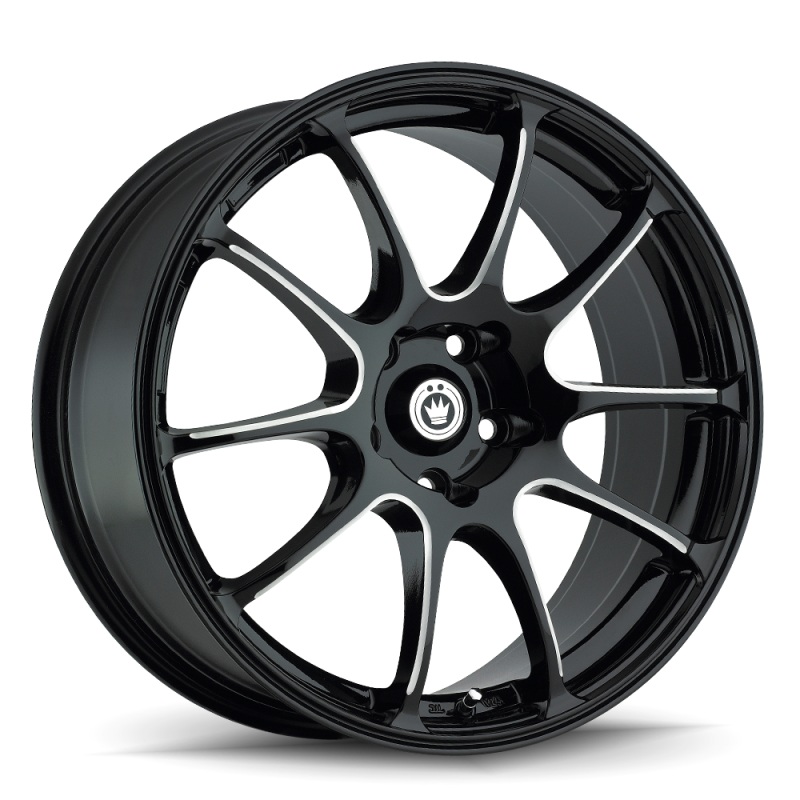 Konig Illusion 17×7 4×100 ET40 Black/Ball Cut Machine