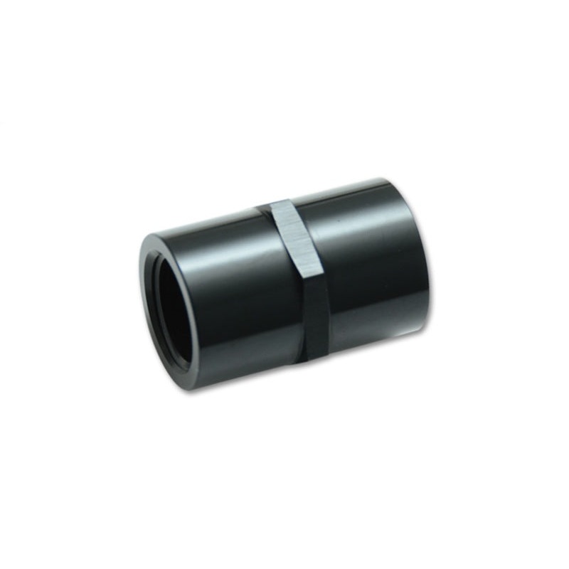 Vibrant 3/8in NPT Female Pipe Coupler Fitting – Aluminum