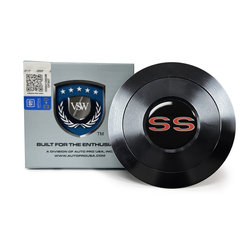 VSW S9 | Red Chevy SS Emblem | Black Billet Horn Button | STE1035-21B