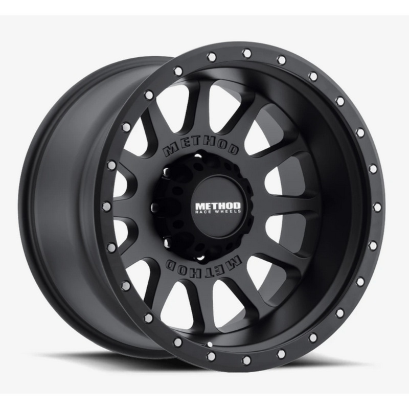 Method MR605 NV 20×12 -52mm Offset 8×6.5 121.3mm CB Matte Black Wheel