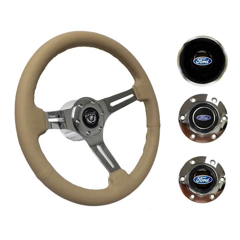 1968-78 Ford Fairlane Steering Wheel Kit | Tan Leather | ST3012TAN