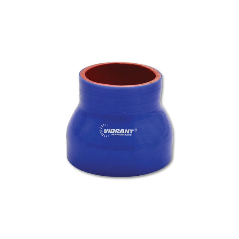 Vibrant 4 Ply Reinforced Silicone Transition Connector – 3.25in I.D. x 3.5in I.D. x 3in long (BLUE)