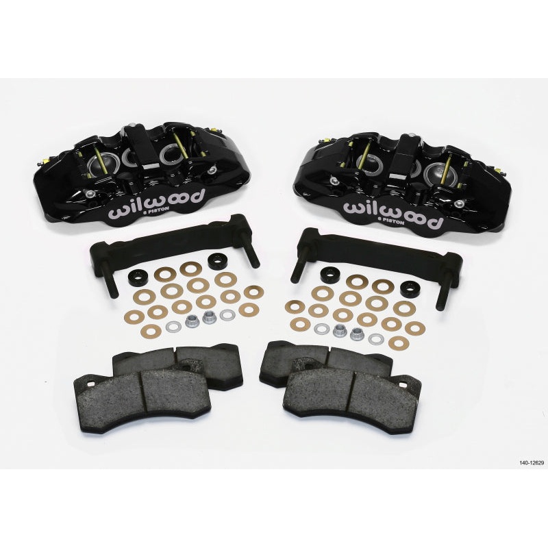 Wilwood AERO6 Front Caliper & Bracket Kit – Black 97-13 C5/C6 Corvette w/ OEM HD/Z51 Rotors