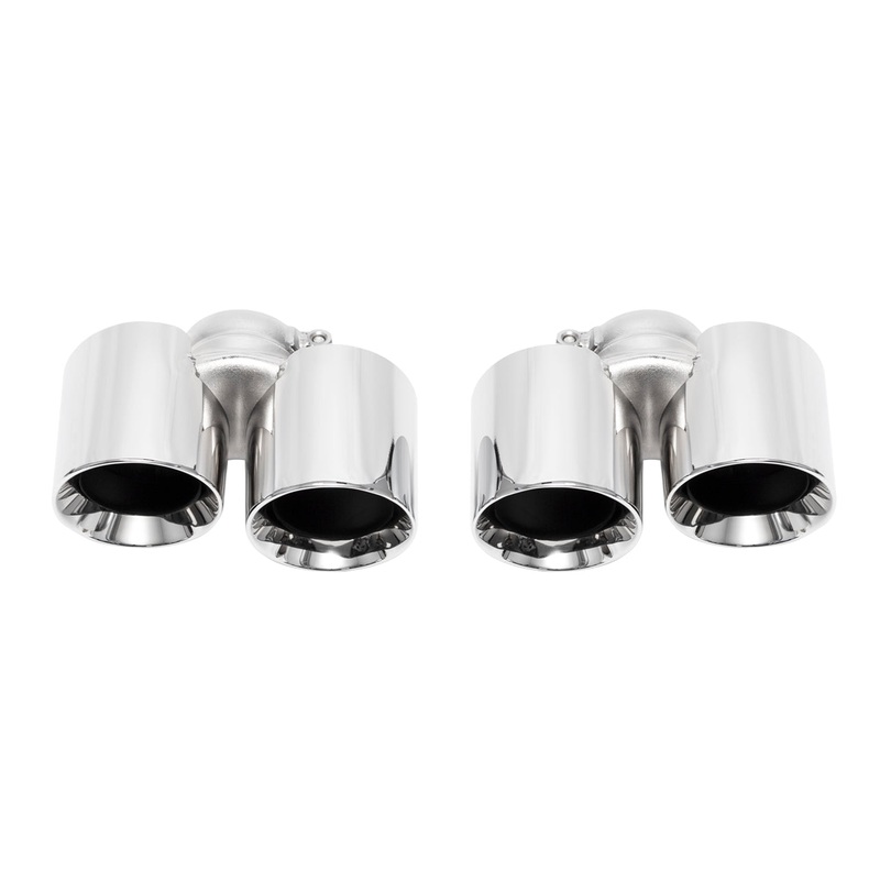 SOUL 12-16 Porsche 991.1 Carrera Base (without PSE) Bolt On Exhaust Tips – Polished Chrome