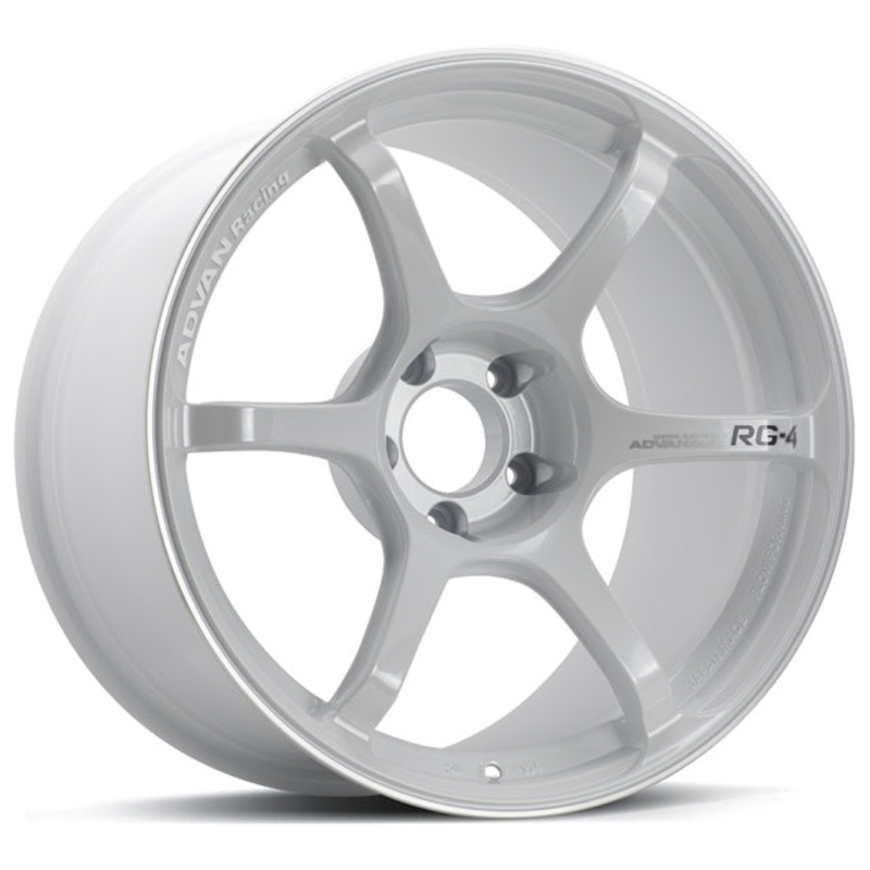 Advan RG-4 Wheel – 17×7.5 +40 | 5×112 | Racing White Metallic & Ring