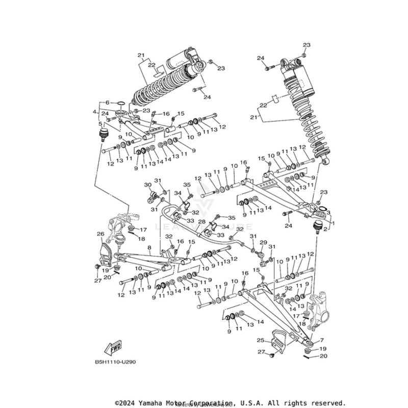 Front Upper Arm Sub Assembly RH by Yamaha