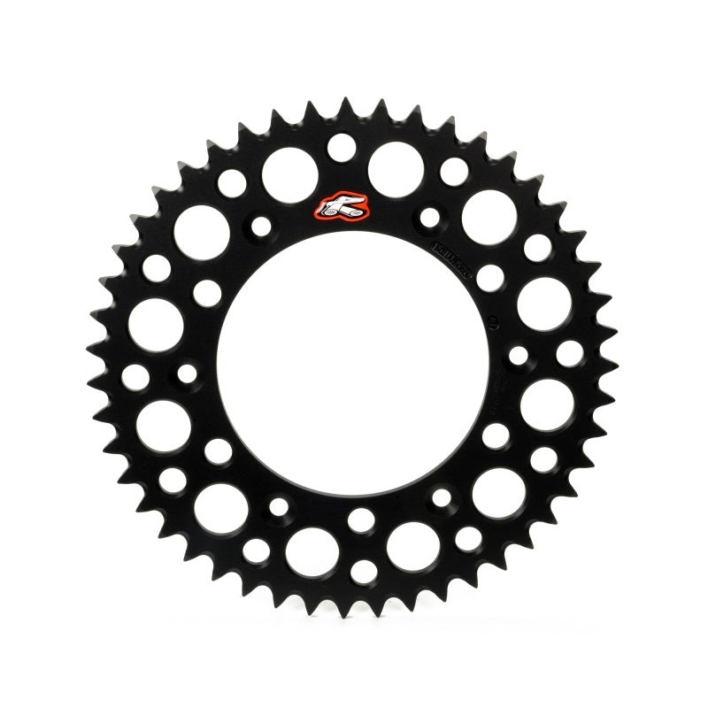 Renthal 96-18 Honda CR250R/CRF150-450R/X/XR 250R/650R Rear Grooved Sprocket – Blk 520-48P Teeth