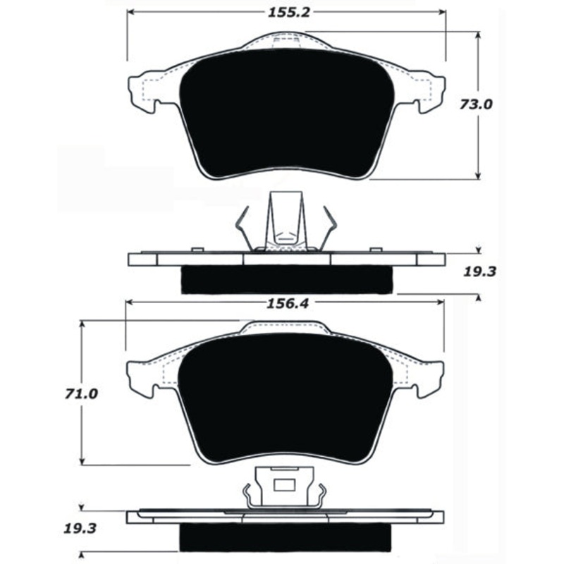 Porterfield Brake Pads for 2009 SAAB 9-3 Aero XWD 345mm F/Discs