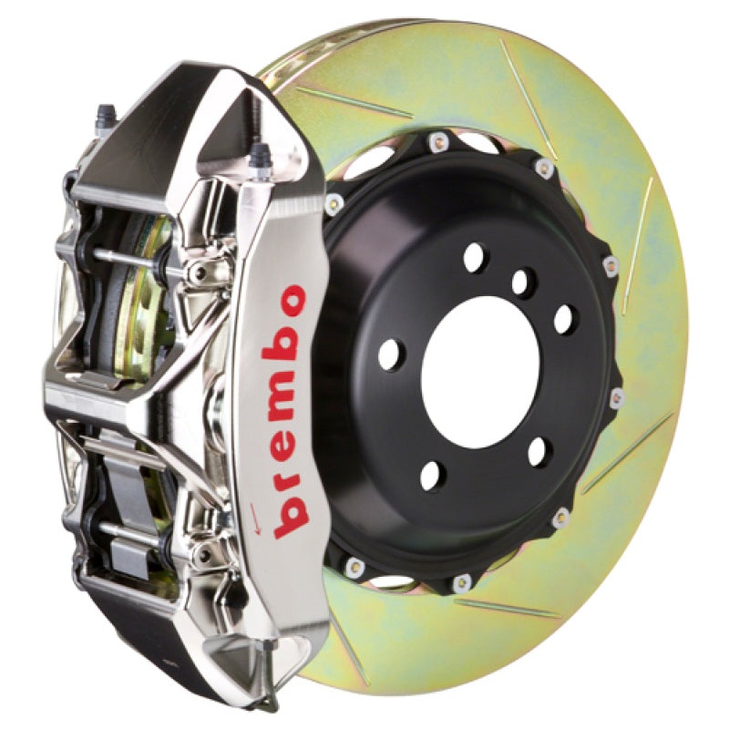 Brembo 12-19 Range Rover Evoque Fr GTR BBK 6 Piston Billet 380×32 2pc Rotor Slotted Type1 – Nickel