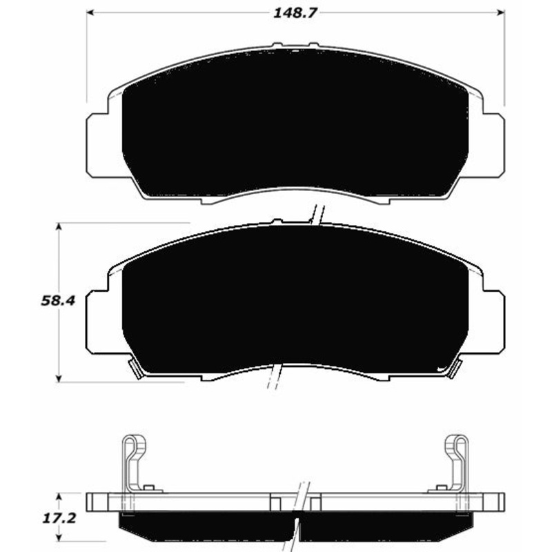Porterfield Brake Pads for 2009 HONDA ACCORD Sedan EX-L