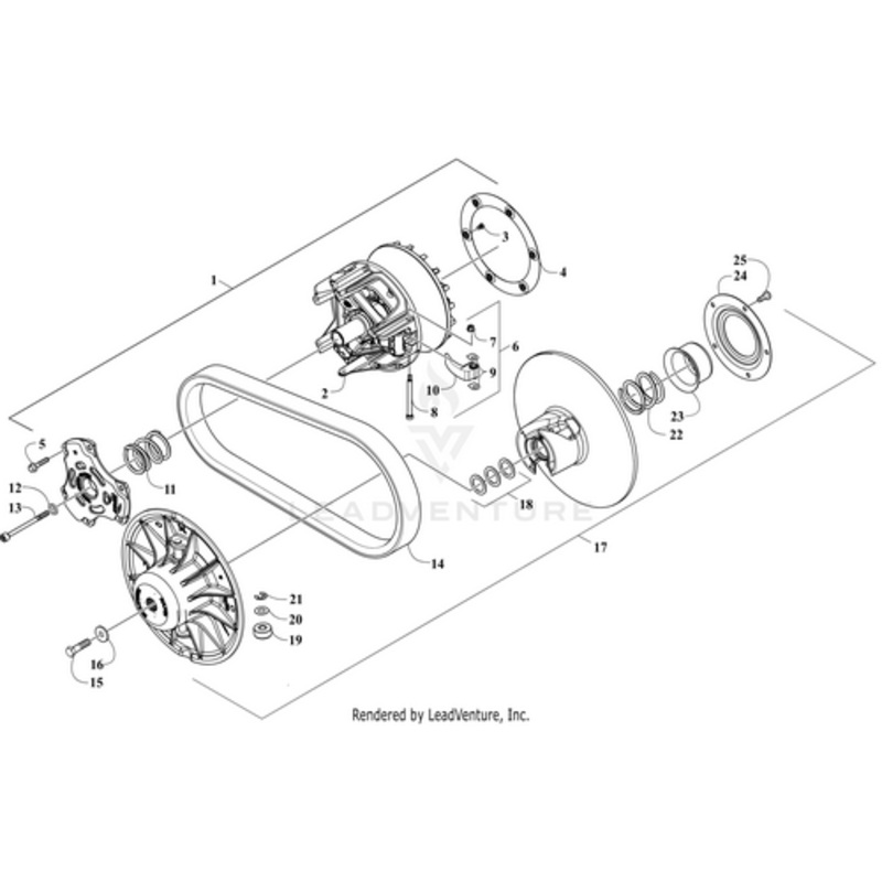 Primary Clutch Assembly 7.25 (Inc. 2-11) by Arctic Cat