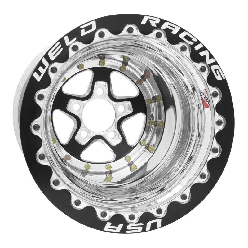 Weld Alumastar 2.0 15×10 / 5×4.75 BP / 5in. BS Black Wheel – Black Double Beadlock MT