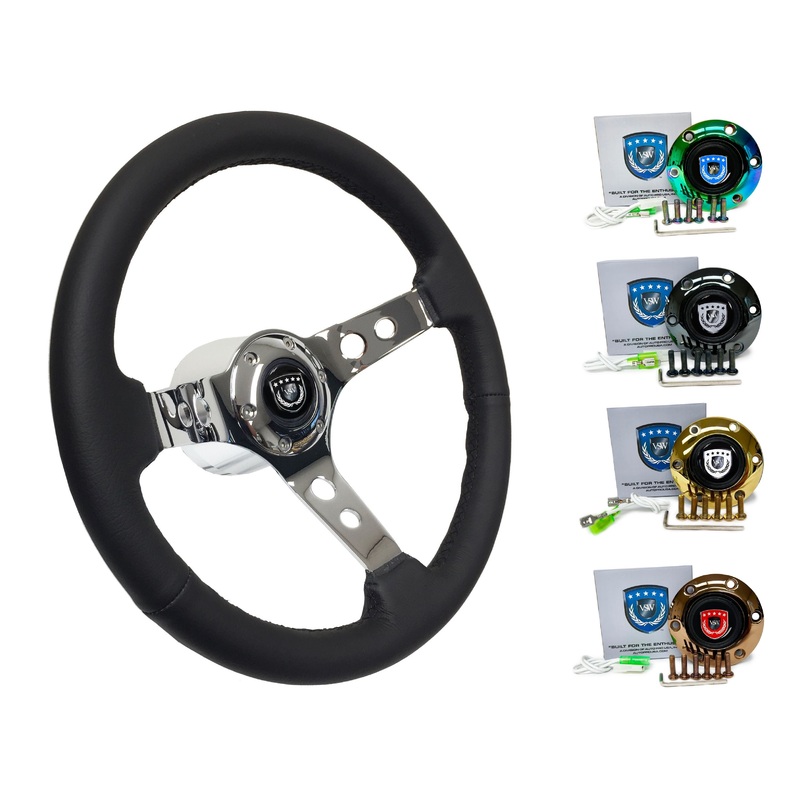 1987-90 Nissan Pulsar Steering Wheel Kit | Black Leather | ST3095