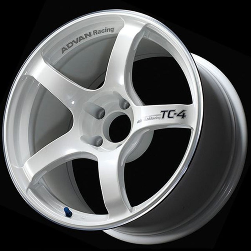 Advan TC-4 Wheel – 18×9.5 +12 | 5×114.3 | Racing White Metallic & Ring