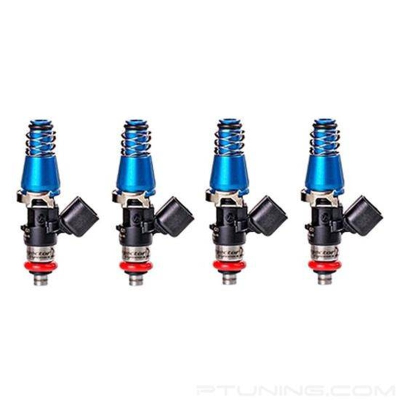 Injector Dynamics ID2000, for Corolla GTS 83-87 / 4AGE applications. 11mm (blue) adapter top. Denso lower cushion. Set of 4.