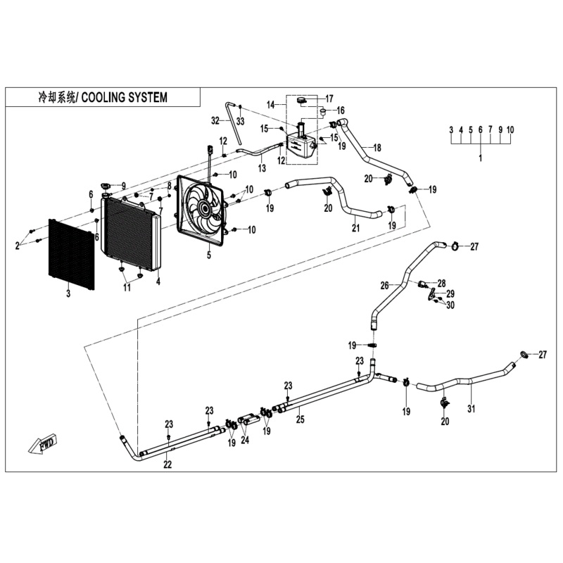 Middle Rubber Hose by CF Moto