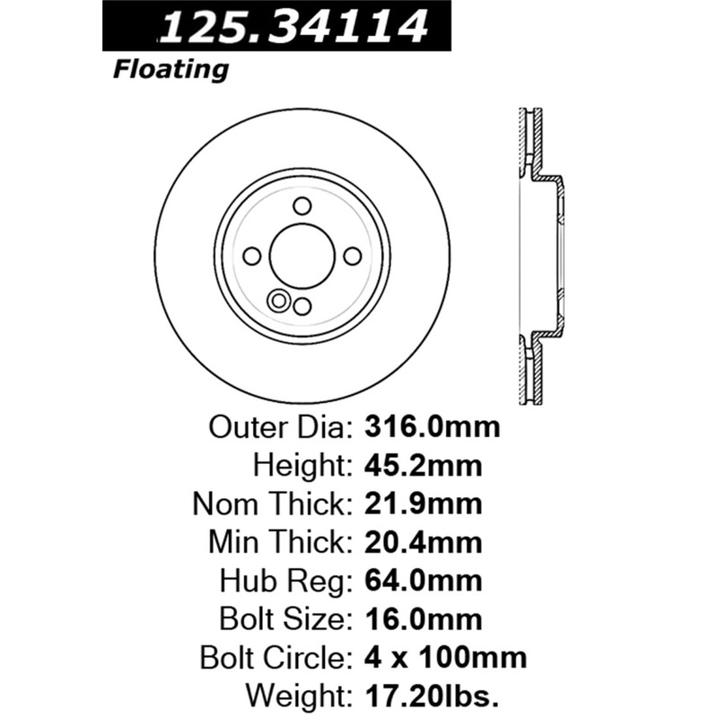 Stoptech Premium High Carbon Cryo Brake Rotor
