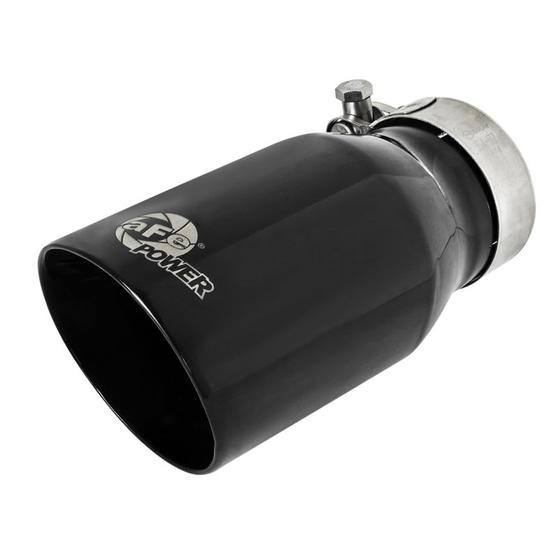aFe MACH Force-Xp Universal 409 SS Single-Wall Clamp-On Exhaust Tip – Black