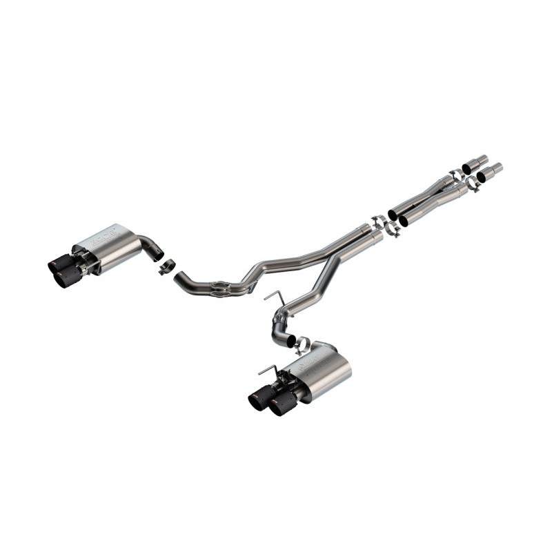 Borla 2024 Ford Mustang GT 5.0L V8 w/ Active Exhaust ATAK Cat-Back Exhaust System – Carbon Fiber