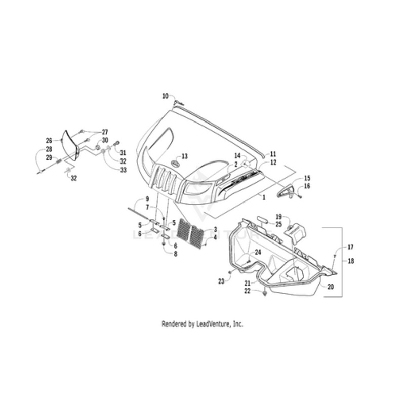 Hood Decal – Prowler Xt – Left by Arctic Cat