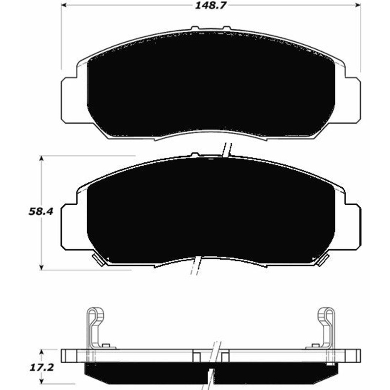 Porterfield Brake Pads for 2008 HONDA CIVIC Sedan GX
