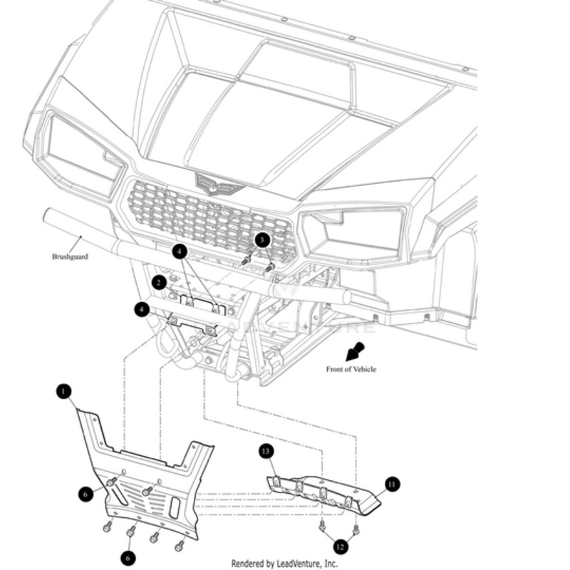 Frame Shield Front Upper Black by Arctic Cat