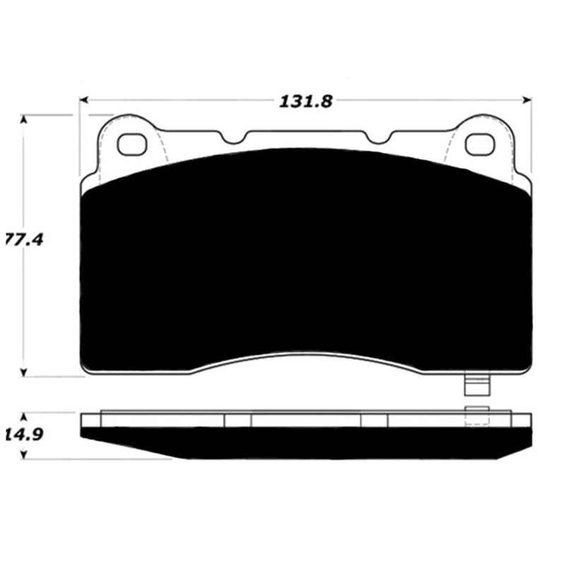 Porterfield Brake Pads for 2016 CADILLAC CTS Performance Brakes 345mm Disc RWD