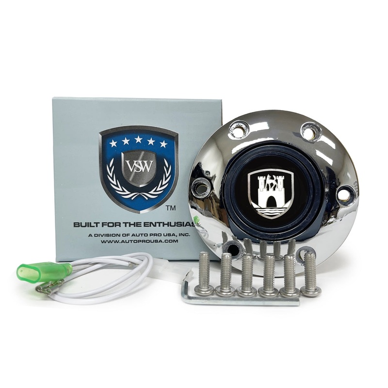 VSW S6 | Castle Emblem | Chrome Horn Button | STE1041CHR